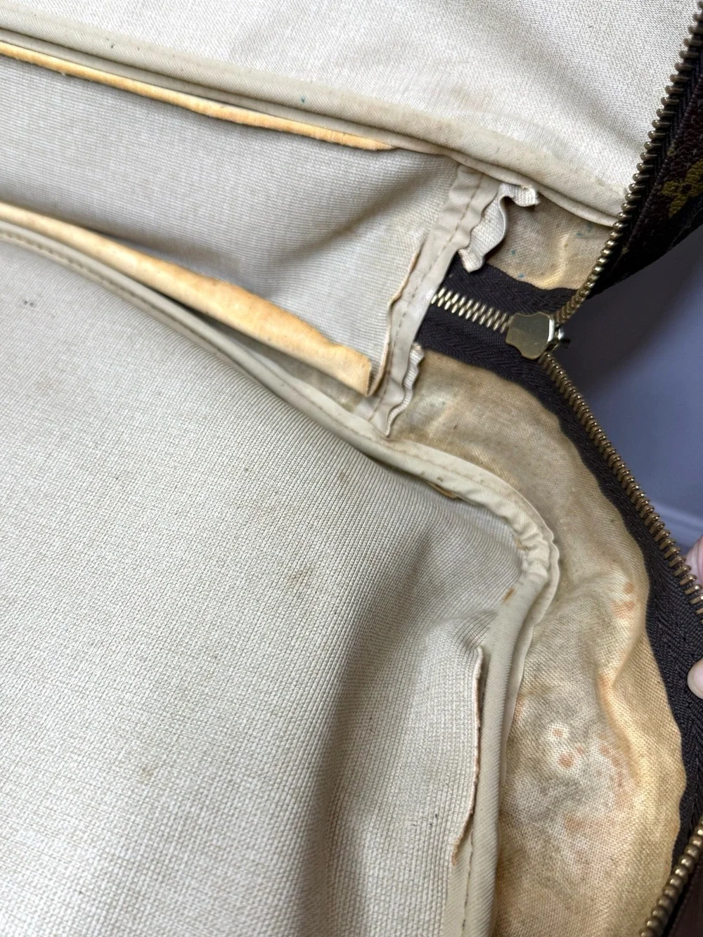 Authentic Louis Vuitton Alizé 1 Poche travel bag M41393 brown monogram LV unisex